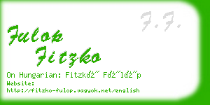 fulop fitzko business card